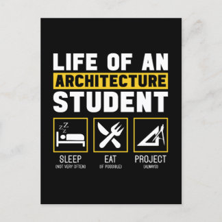 Life On An Architecture Student Architect Job Holiday Postcard