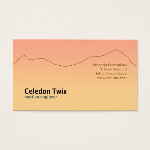 Customizable Life on Mars Business Card Template