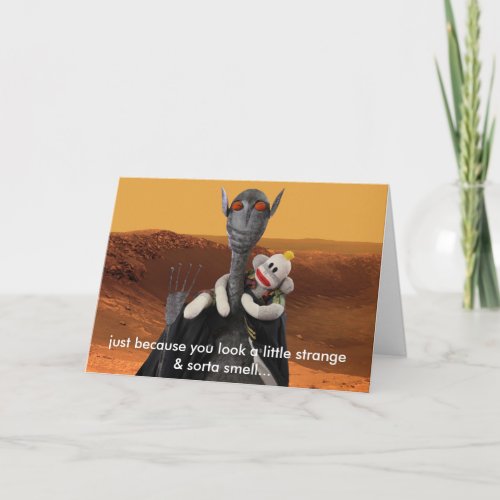 Life on Mars horiz Birthday Card