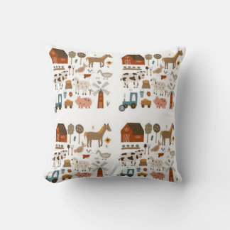 Life on the Farm Throw Pillow