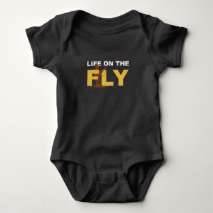 Life On The Fly Fischer Angler Fish Baby Bodysuit