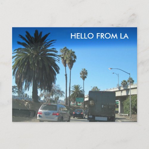 Life on the Los Angeles Freeway Postcard