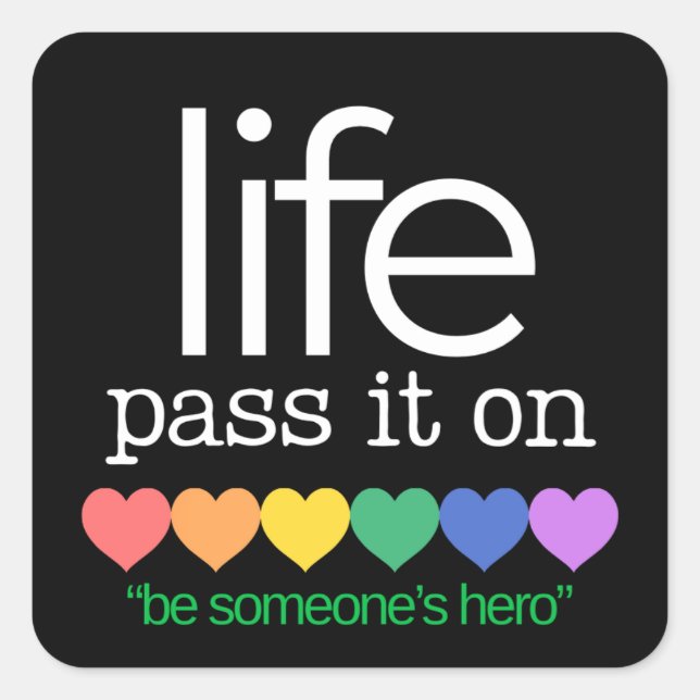Life Organ Donor Awareness Stickers (Front)