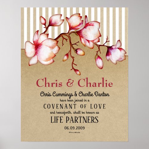 Life Partners Love Covenant Wedding Certificate Poster