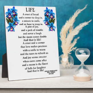 LIFE poem Plaque