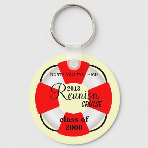 Life Preserver Class Reunion Cruise Keychain