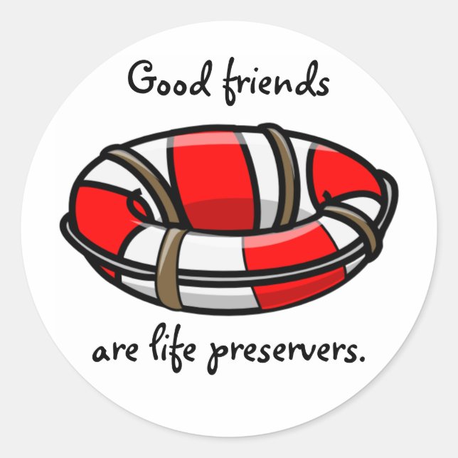 Life Preserver Classic Round Sticker (Front)