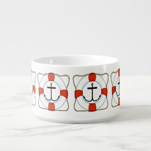Life Preserver with Anchor Chili Bowl