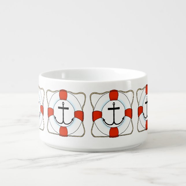 Life Preserver with Anchor Chili Bowl (Center)
