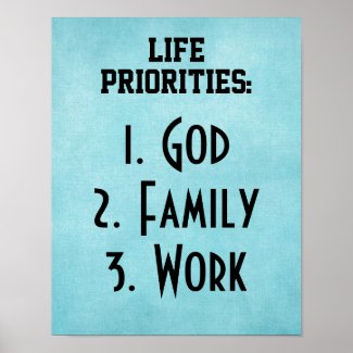 Life Priorities: God Family Work
