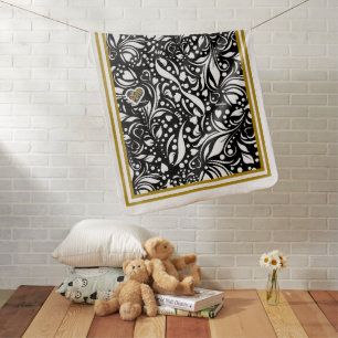 Life Quote Black Baby Blanket - Adiela Akoo