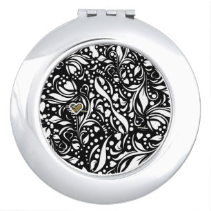 Life Quote Black Compact Mirror - Adiela Akoo