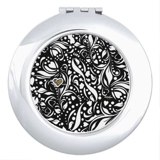 Life Quote Black Compact Mirror - Adiela Akoo (Front)