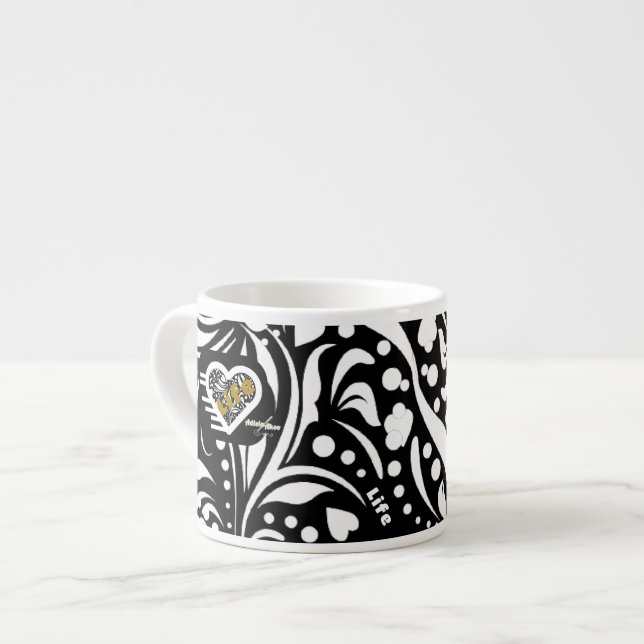 Life Quote Black Espresso Mug by Poet Adiela Akoo (Front Left)