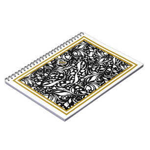 Life Quote Black Paisley Spiral Photo Notebook