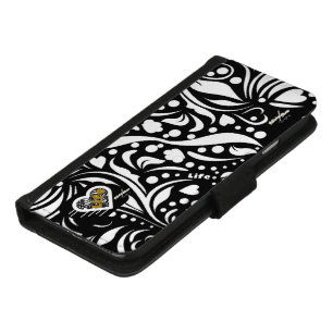 Life Quote Black Wallet and Phone Case