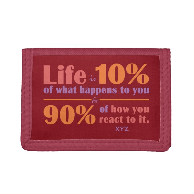 LIFE QUOTE custom monogram wallets (Front)