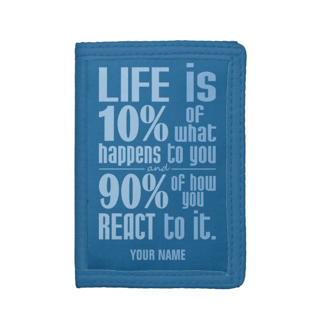 LIFE QUOTE custom monogram wallets (Front Vertical)