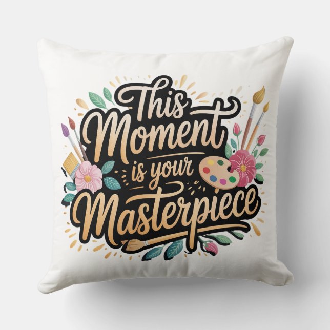 Life Quote Decorative Throw Pillow (Back)