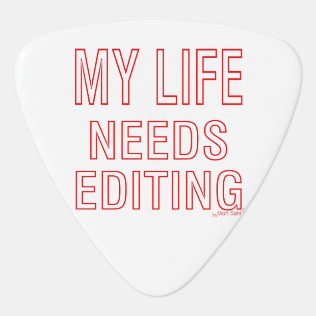 Life Quote Guitar Pick (Front)