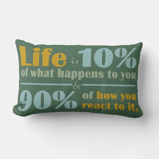 LIFE QUOTE throw pillow (Front)