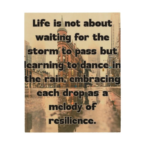 Life quote wood wall art