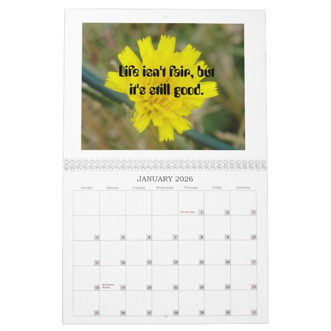 Life Quotes Calendar (Jan 2026)