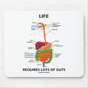 Life Requires Lots Of Guts (Digestive System) Mouse Pad