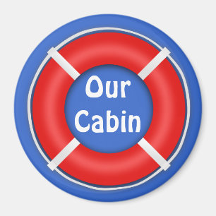 Life Ring Bright Stateroom Door Marker Magnet