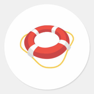 Life Ring Classic Round Sticker