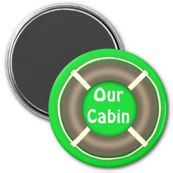 Life Ring Green Stateroom Door Marker Magnet by CruiseReady at Zazzle
