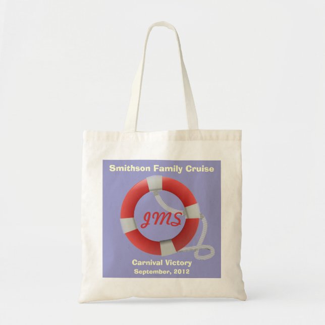 Life Ring Personalized Lt. Tote Bag (Front)