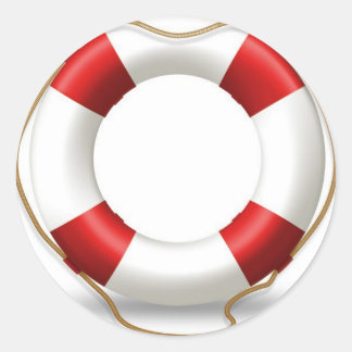 Life Ring Preserver Classic Round Sticker