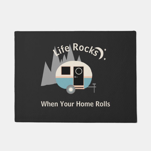 Life Rocks Camper Trailer Doormat (Front)