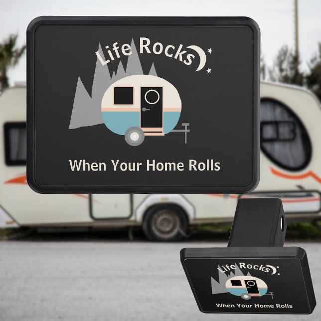 Life Rocks Retro Trailer Hitch Cover (Creator Uploaded)