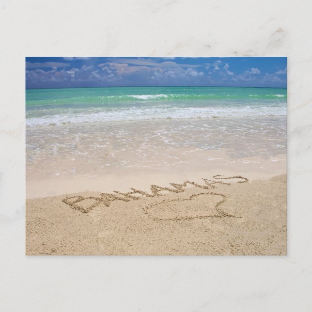 Life’s a beach, greetings from the Bahamas Postcard (Front)