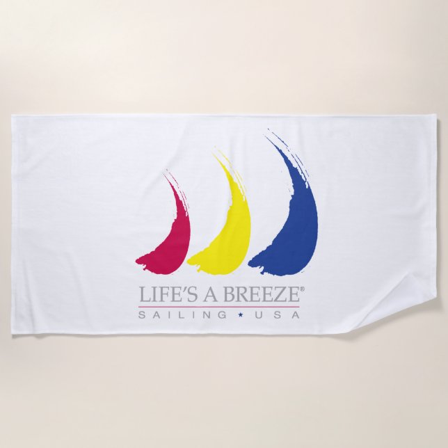 Life’s a breeze_Sailing USA_Paint-The-Wind_Splashy Beach Towel (Front)