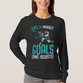 Life´s About Goals Hockey Player Ice Hockey Youth T-Shirt
