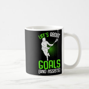Life´s About Goals Lacrosse Player Youth Men Boys  Coffee Mug