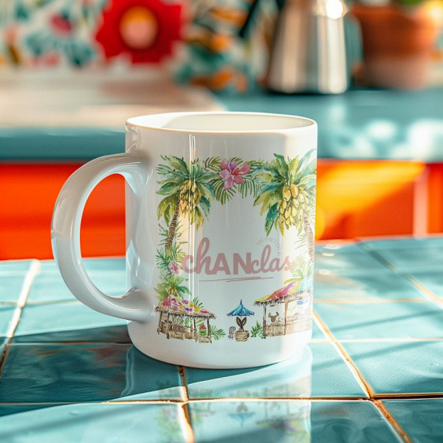 Life’s Better in Chanclas Tropical Palm Tree Coffee Mug (Creator Uploaded)