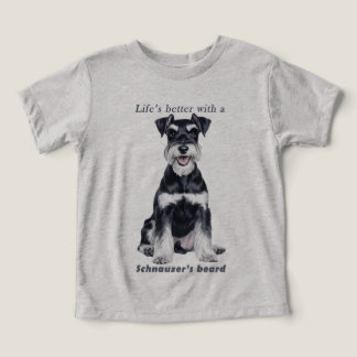 Life’s Better with a Schnauzer Beard – Kids’ Dog  Toddler T-shirt