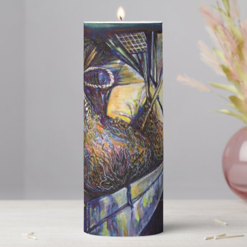 Lifes Hurling Destiny Pillar Candle