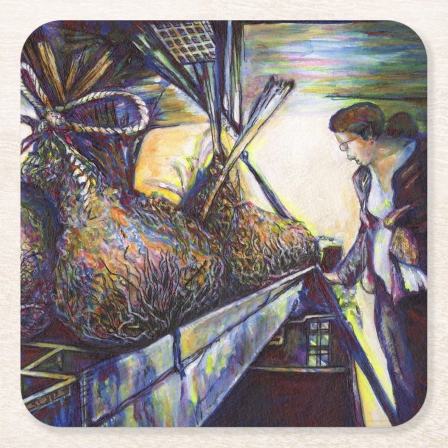 Life’s Hurling Destiny Square Paper Coaster (Front)