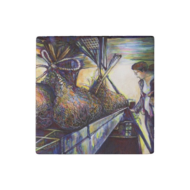 Life’s Hurling Destiny Stone Magnet (Front)