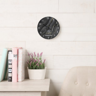 Life’s Little Lessons – Black & Gold Self-Discover Round Clock