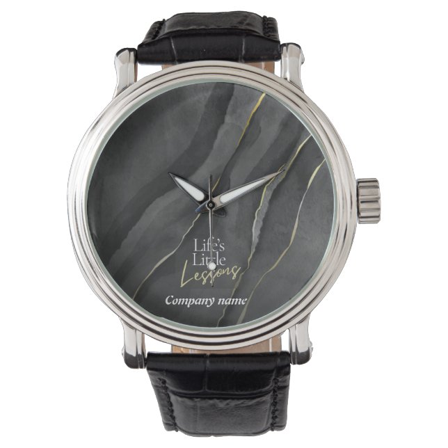 Life’s Little Lessons – Black & Gold Self-Discover Watch (Front)