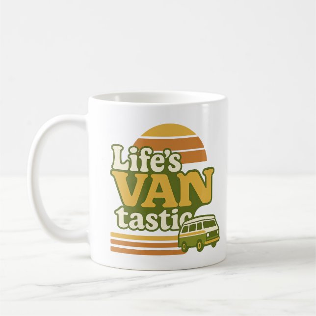 Life’s VANtastic Retro 70s Van Graphic Coffee Mug (Left)