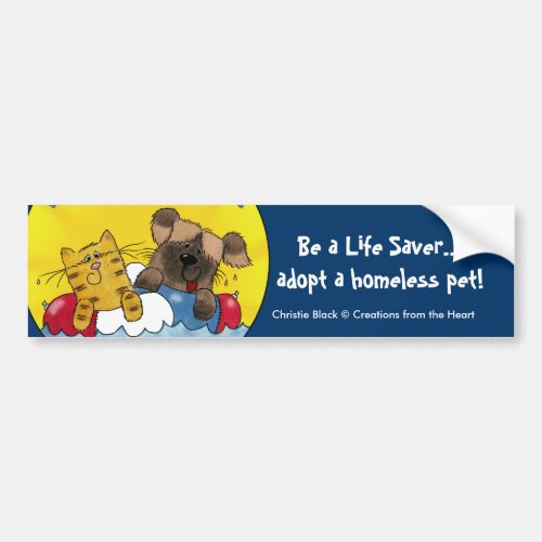Life Saver_ Adopt Homeless Pets Bumper Sticker