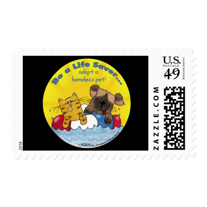 Life Saver Adopt Homeless Pets Stamps