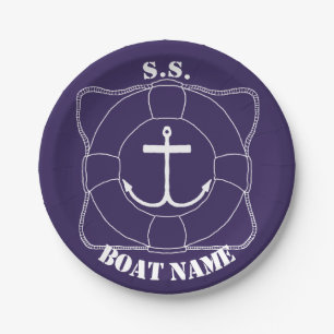 Life Saver/Anchor Paper Plates (Lite Print)